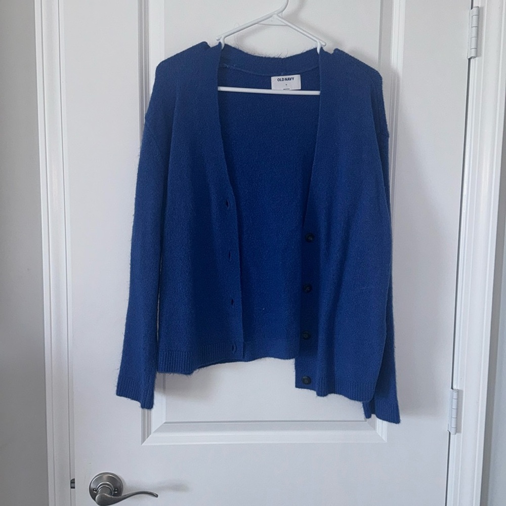 Royal blue cardigan size medium